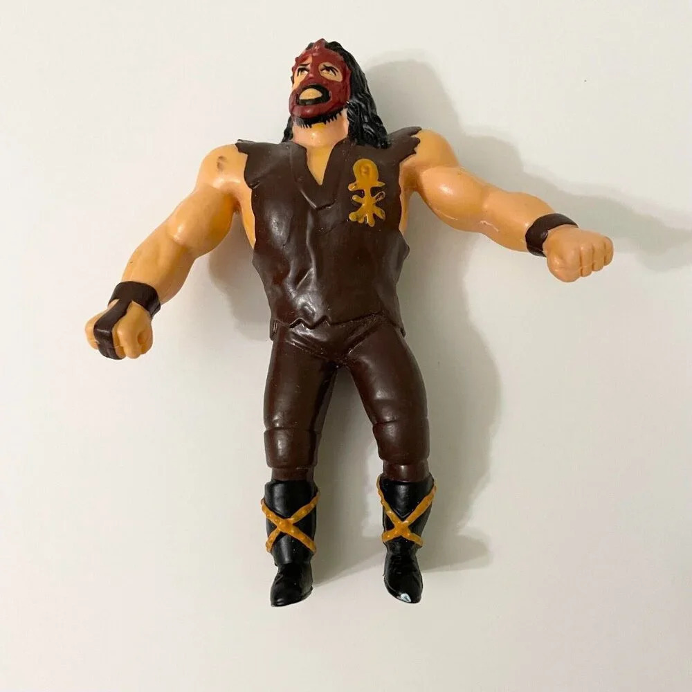 Vtg 1997 Mankind BendEms WWF Just Toys 5 Inch Tall Action Figure